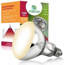 160W UVA UVB Vapor Reptile Heat Lamp, High Intensity Self-Ballasted UVB Baski...