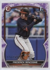 2023 Bowman Prospects Purple Pattern 74/199 Frederick Bencosme #BP-35 01sb