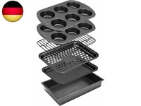 Nutrichef Backform Set – 6-Teiliges Antihaft Backblech Und Muffinblech Aus K