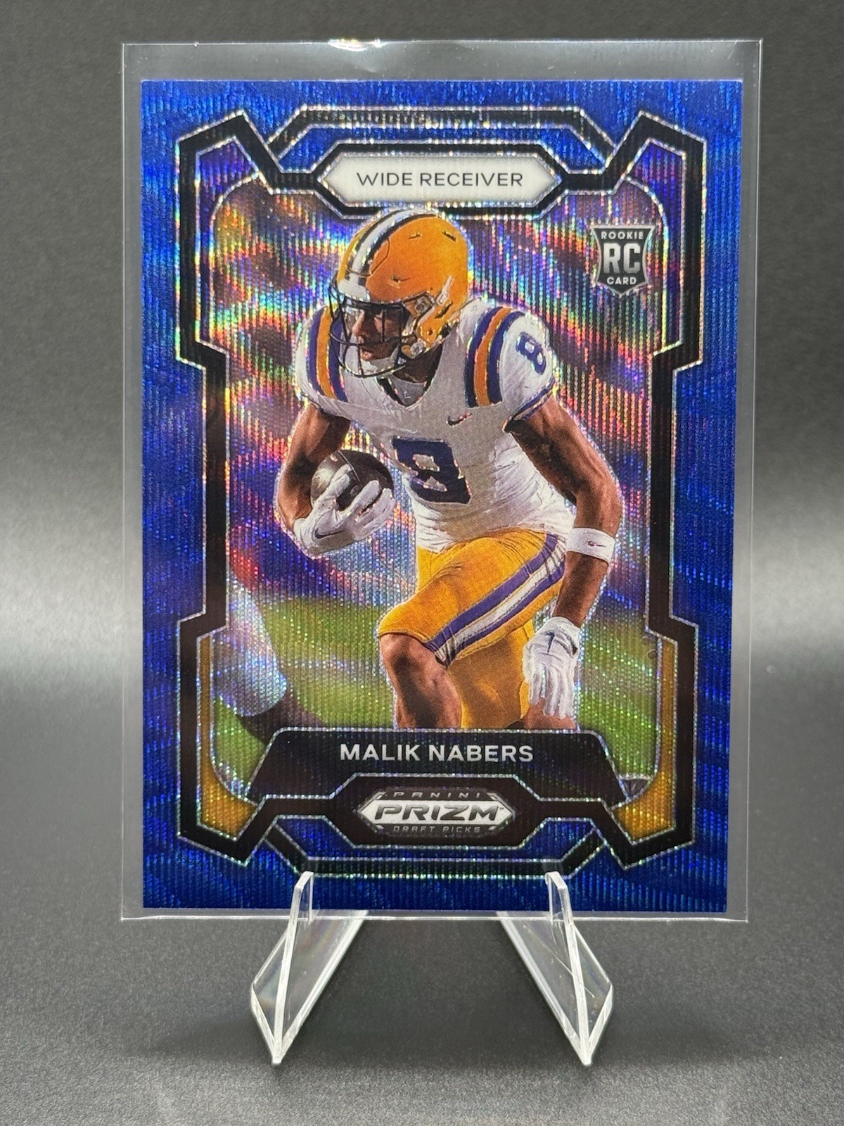2024 Panini Prizm Draft Picks - Malik Nabers #109 Blue Wave Prizm /249 (RC)