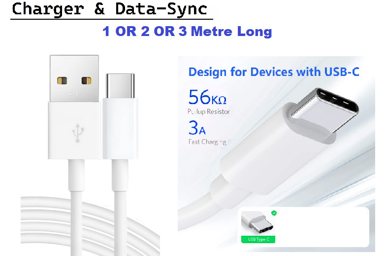 1M/2M USB C Data Cable, USB A to USB C / Type C Fast Charging iPhone 18 17 16 15