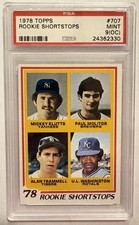 1978 Topps #707 Rookie Shortstops Molitor / Trammell HOF RC PSA 9 (OC) MINT