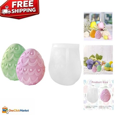 Versatile 3D Egg Shaped Silicone Mold for Candles, Soaps & Chocolates