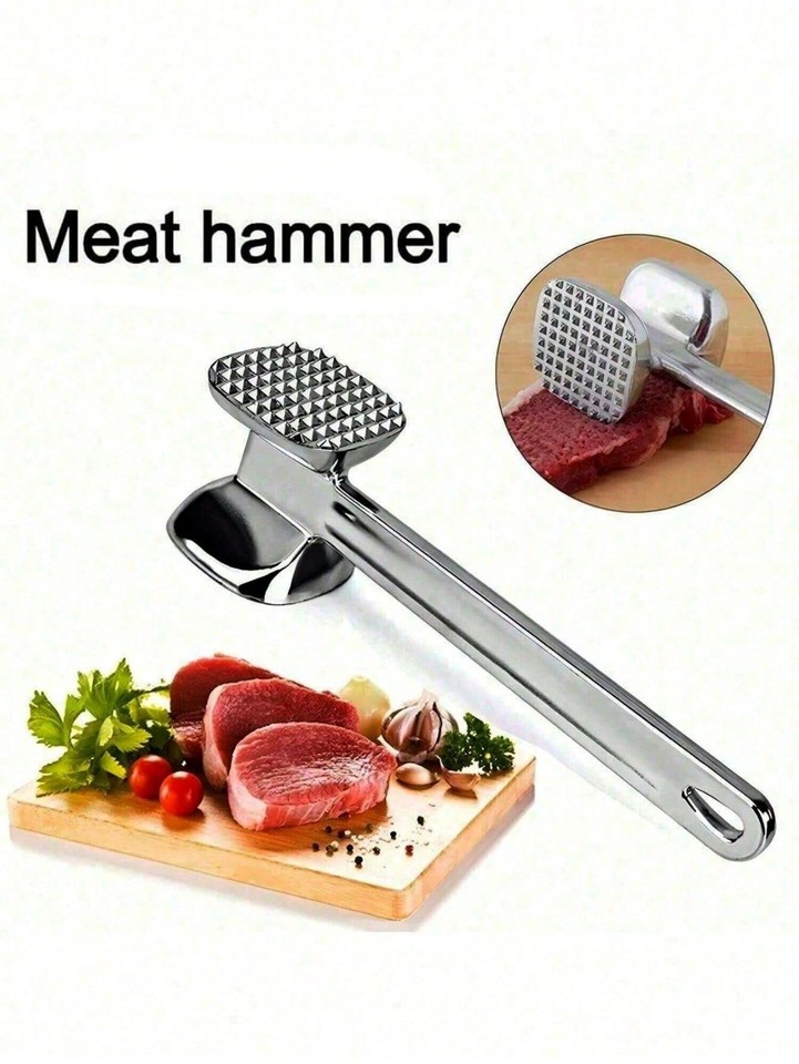 Product photo 7 of 8 — Stainless Steel Meat Tenderizer Double Sided Steak Pounder Kitchen Meat Mallet