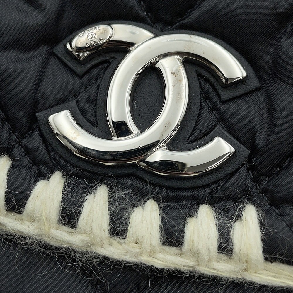 CHANEL Coco Neige Boa Mouton/Nylon Black/Ivory — image 10