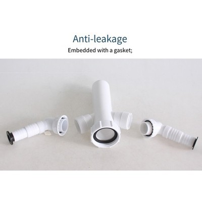 112 Inlet Double Outlet Waste Trap for Washing Machine Dishwasher Sink Plumbing