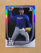 2025 Bowman Chrome #12 Roki Sasaki Base Rookie SP Image Variation Refractor RC