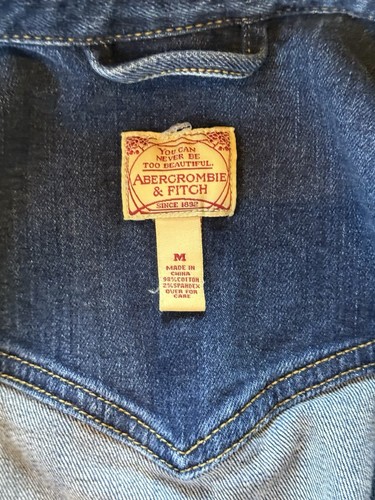 Abercrombie & Fitch Women's Jean Jacket Sz M - Picture 3 of 4