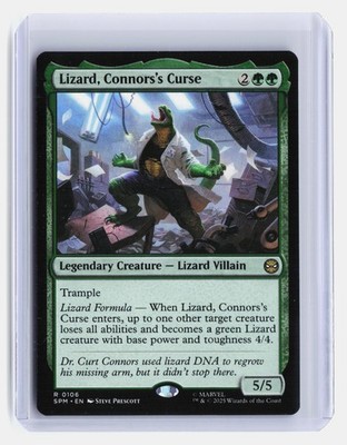 Lizard, Connor's Curse MTG Marvel's Spider-Man #106 Rare Leg Creature