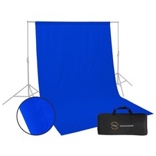 Glow Muslin Background - 6 x 9' Chroma Blue