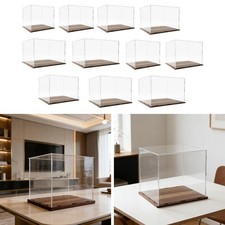 Clear Acrylic Display Case Collectibles with Base Dustproof Storage Box