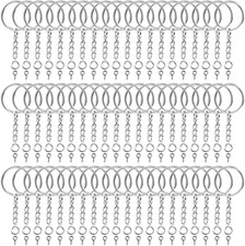 360Pcs Keychain Making Kit Rings Chains Jump Rings Screw Eye Pins Craft Jewelry