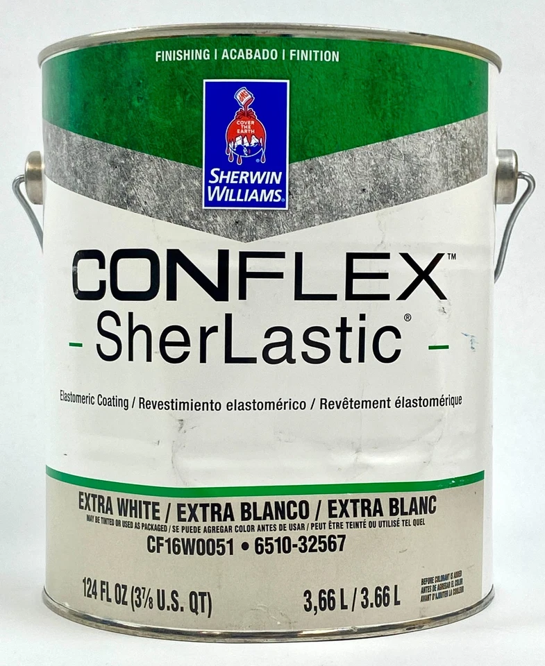 Sherwin Williams Conflex SherLastic экстра белый 124 унц - Изображение 2 из 4