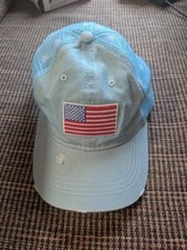 Light Blue American Flag Trucker Hat