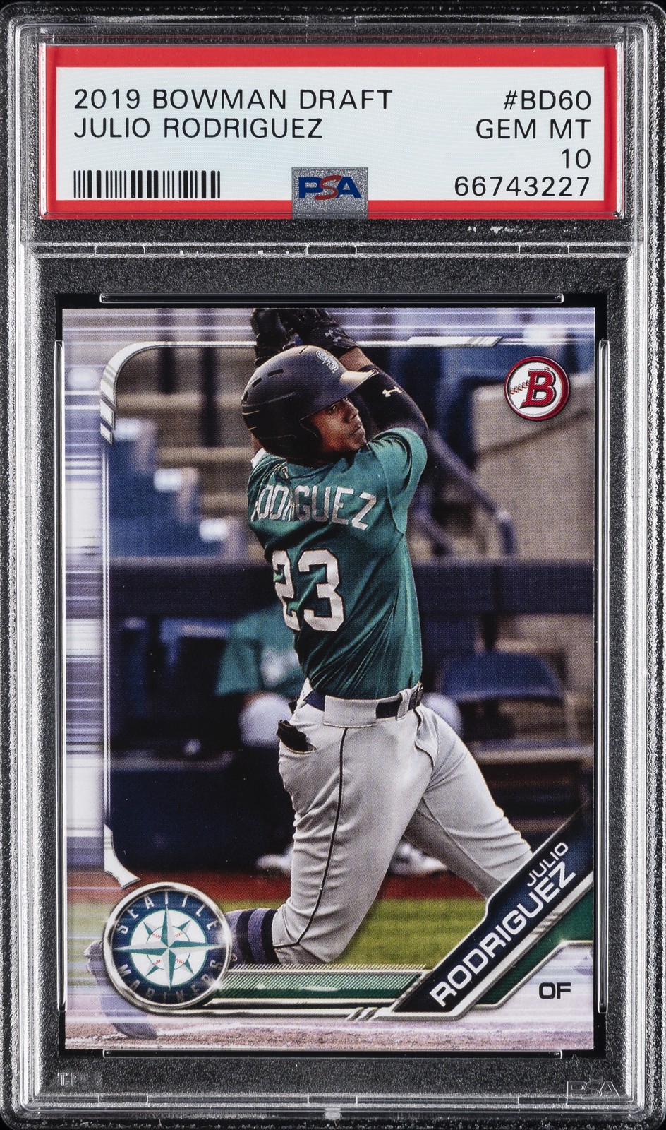 2019 BOWMAN DRAFT #BD60 JULIO RODRIGUEZ PSA 10