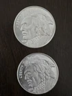 TWO (2) 1 oz. Mason MINT  Mint Silver Round Buffalo Design .999 Fine