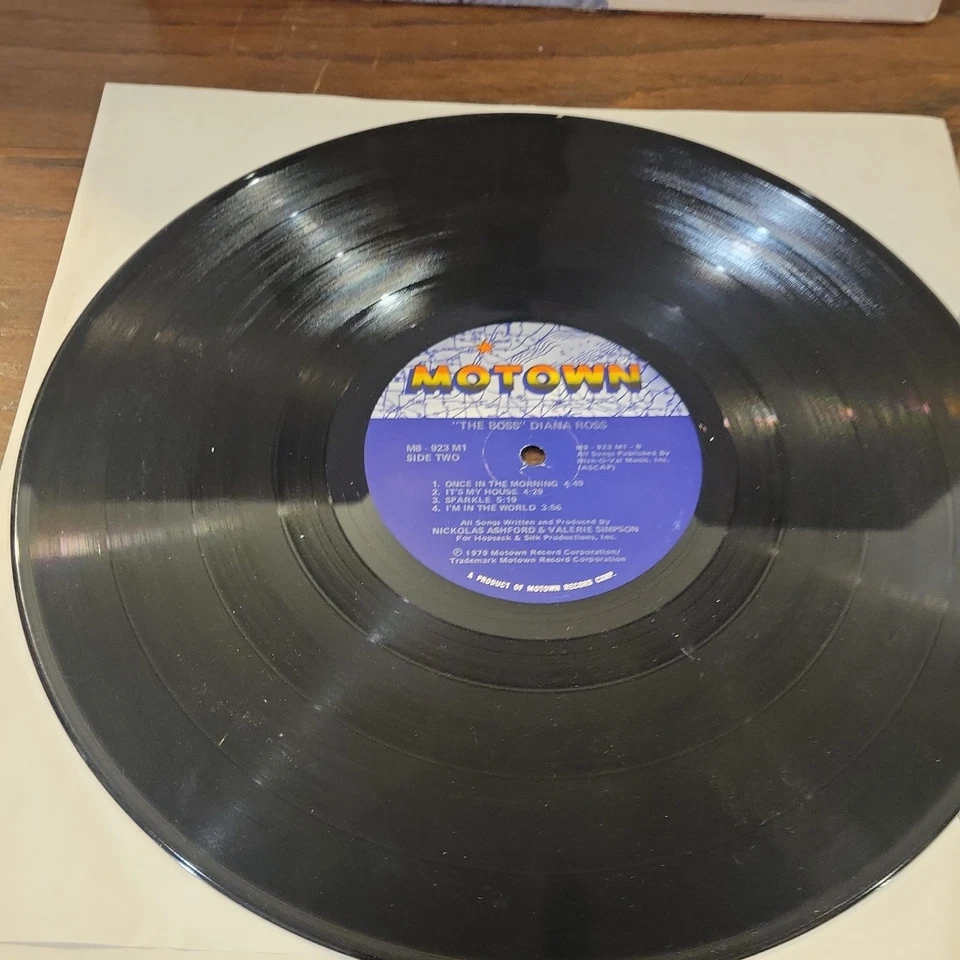 DIANA ROSS The Boss 1979 Motown M8-923M1 OG 1st Vinyl Soul Disco LP NM Vinyl Foto 3 de 4