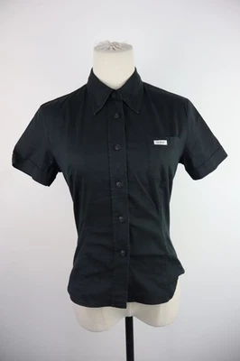 GUESS Chemise Femme S T-Shirt Casual Vintage Coton Manches Courtes Noire - Photo 1/4