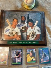jose canseco & mark mcgwire reggie jackson rookie autograpghed lot