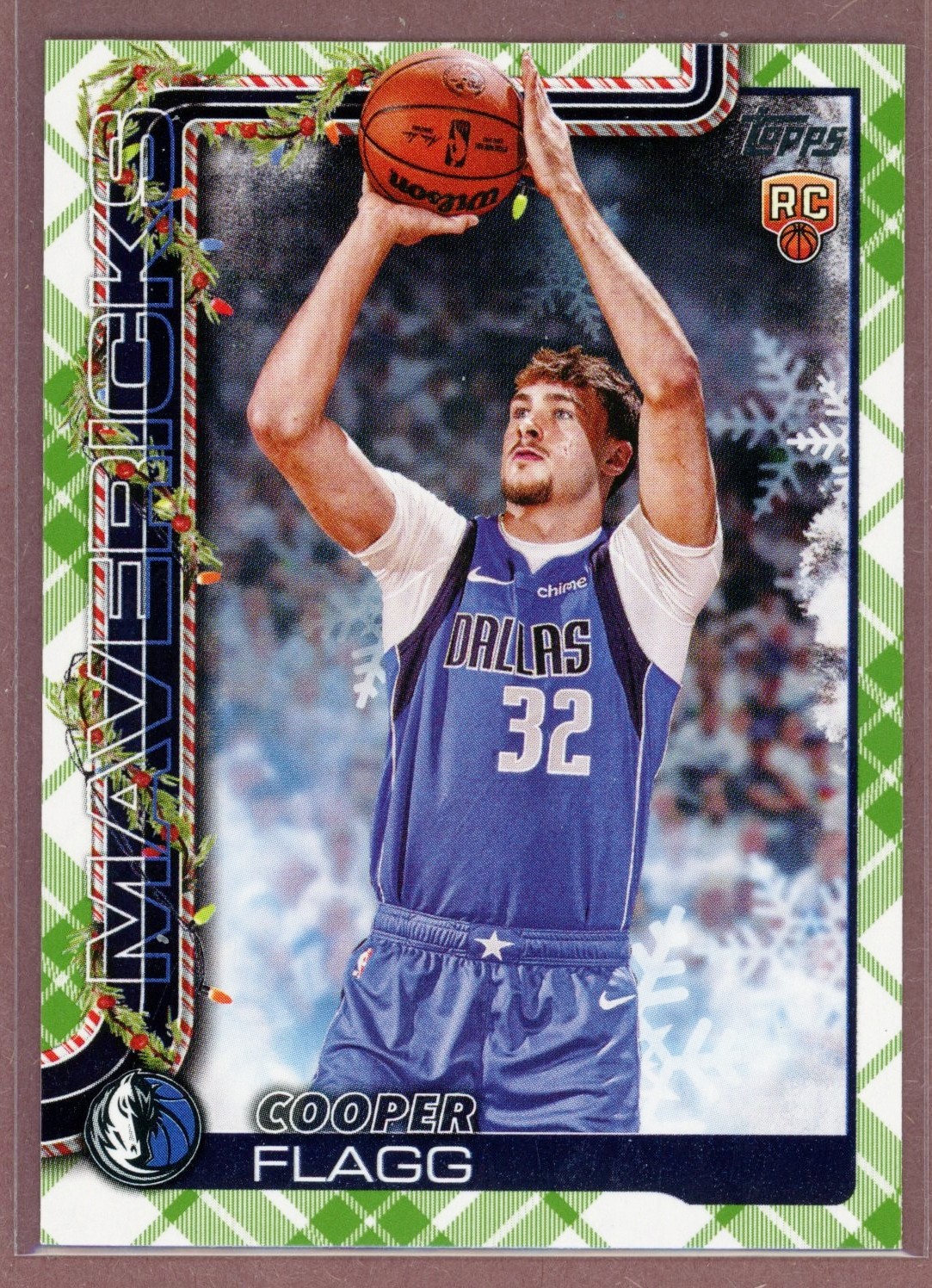 2025-26 Topps Holiday Plaid #H161 Cooper Flagg RC (Mavericks)