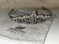 Swarovski Crystal And Pearl Princess Tiara In Original Box