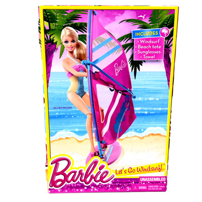 Barbie Lets Go Windsurf Beach Accessory Set Windsurfing Board 2013 Toy Age 3+