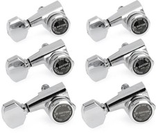 Gotoh SG381-07 MG-T Locking Tuning Machine Set - 6 In-line Left-handed, Chrome