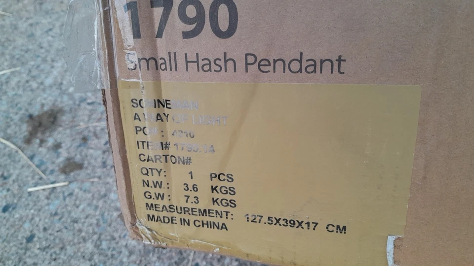 Pingente de hash pequeno Sonneman 1790.14 Systema Staccato bronze pintado $7k - Imagem 2 de 2