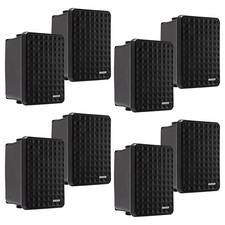 Kicker KB6 6.5" 150 Watt 2-Way Full-Range Indoor/Outdoor Black Speakers Qty 8 