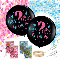 Gender Reveal Ballon Set - 2 StüCk Gender Reveal Party Deko, 36 Zoll GroßEr Boy