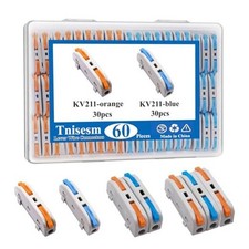 Lever Wire Connectors AWG28-12, Quick Connect Electrical Splicing Kit 60PCS