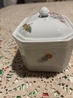 vintage Lourioux Le Faune museum of modern art floral dish with lid floral motif — photo 3