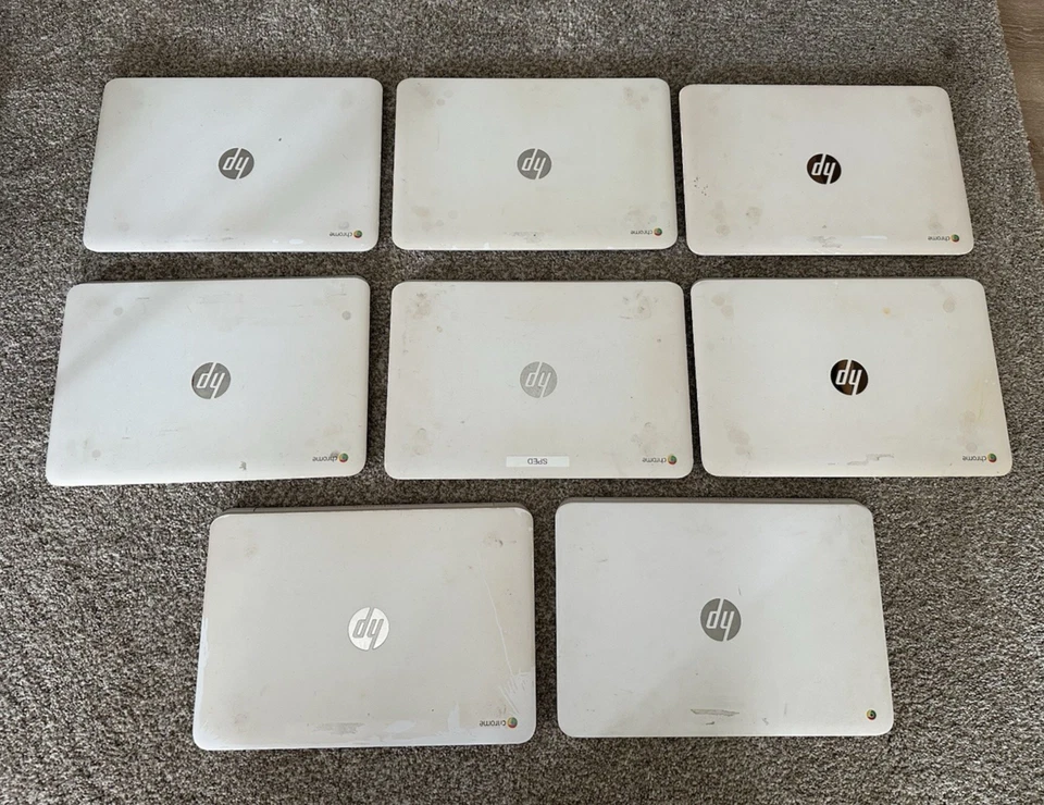 Lote de 8 -HP Chromebook 14 G1 SMB F7W49UA#ABA 14"4GB RAM 16GB SSD Netbook Blanco Foto 3 de 4