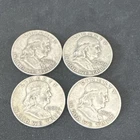 Franklin Half Dollar 1960 & 1963 Silver 50C Lot of 4 Coins lot 5 silver