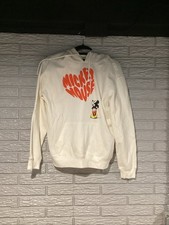 Disney Mickey Mouse Winter White Graphic Pullover Hoodie Youth Large
