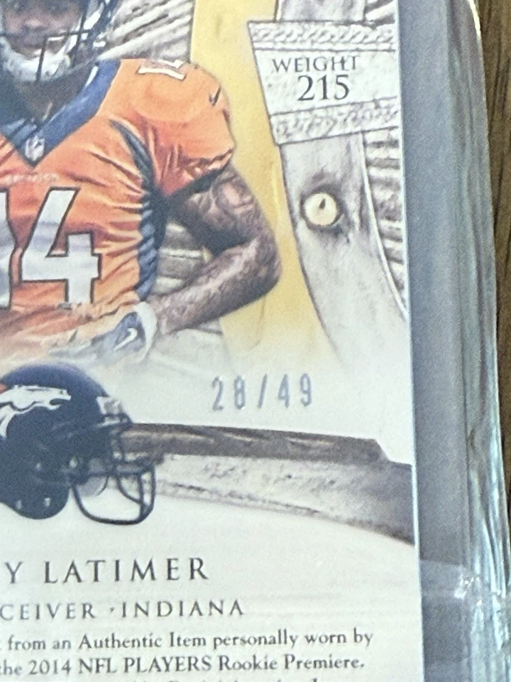 2014 Panini Crown Royale Silhouette -  Cody Latimer - Rookie Patch Auto /49 - Image 3 of 3