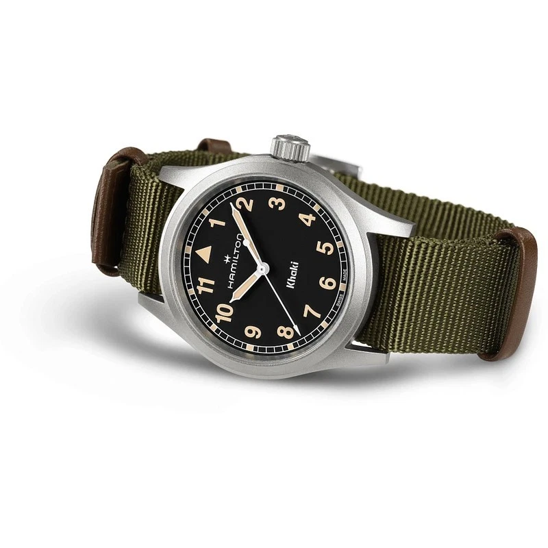 Мужские кварцевые часы Hamilton Khaki Field 38 мм черный циферблат H69401930 - Изображение 2 из 4