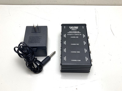 FAT PRO FPM-4 Four Channel 48V Phantom Microphone Power Supply + Power Adapter