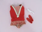 Vintage Barbie - 1964-68 SKIPPER DOLL'S ORIGINAL SWIMSUIT #0950 w Shoes & Brush