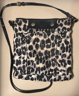 Marc by Marc Jacobs Leopard Print Crossbody Bag Gold Trim Long Adjustable Strap