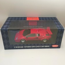Kyosho 1/18 Lamborghini Countach LP500S Red Die-Cast Model Car Rare Used