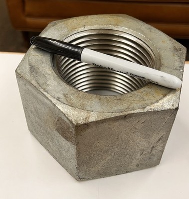 (1) 3-3/4 -4 Heavy Hex Nut Large huge 3-3/4 truck nutz Hot Dip Galvanized 18#/ea