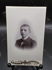 Antique Engvig B&W Studio Portrait  Card Photo of Boy, Kristiansund — photo 1