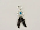 925 Sterling Silver Dream Catcher Pendant Small Charm Women Girls Tiny Feathers