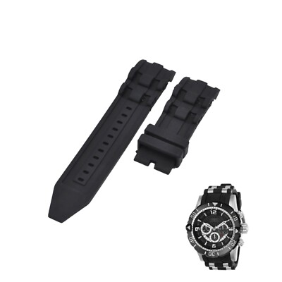 Pro Diver 23696 26mm Black Rubber Watch Strap For Invicta