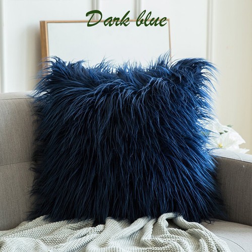 Furry Cushion Cover Decorative Throw Pillow Cases Hidden Zipper Plush Home Decor - Bild 10 von 27