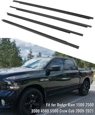 4x Weatherstrip Window Moulding Trim Belt For 2009-2021 Dodge Ram 1500 2500 3500