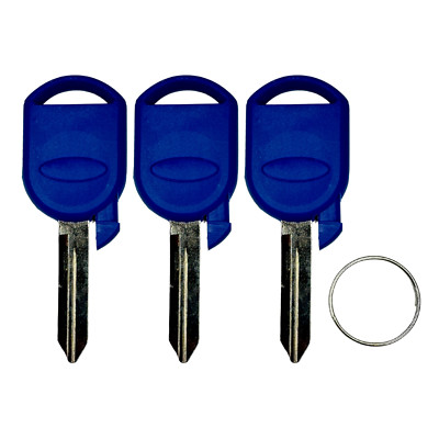 3x New Blue Key SHELL No Chip For Ford Lincoln Mercury Vehicles H84 | eBay
