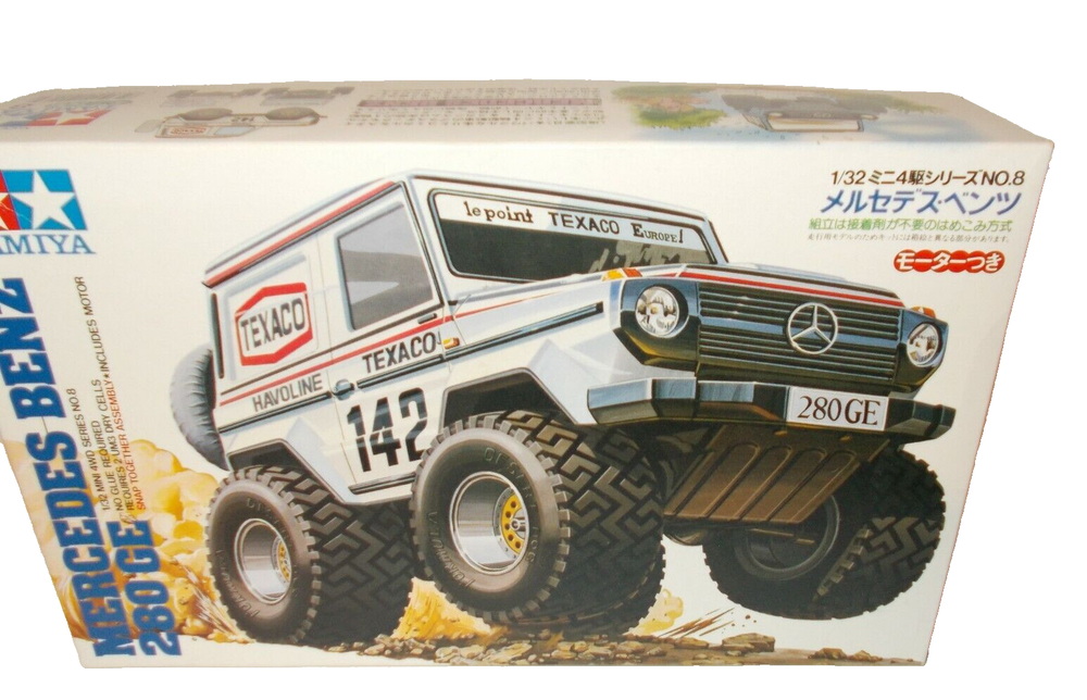 Vintage 1984 Tamiya Mercedes Benz 280 GE Motorized model kit in 1/32 scale