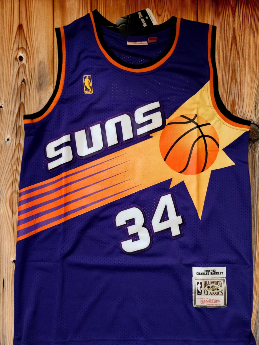 Suns Barkley 34 ユニフォーム XL Phoenix Suns Jersey Charles Barkley #34 Throwback Jersey Men's